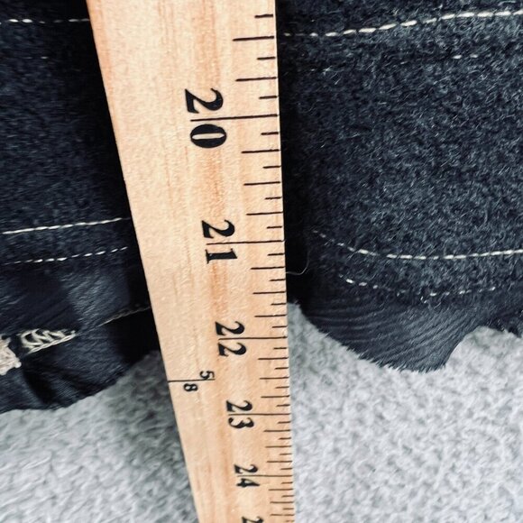 Chicos Womens Wool‎ Jacket Large Black Military Minimalist Structured Outerwear - Picture 7 of 8